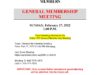 General Membership Meeting  –  February 27, 2022 – 1 p.m.